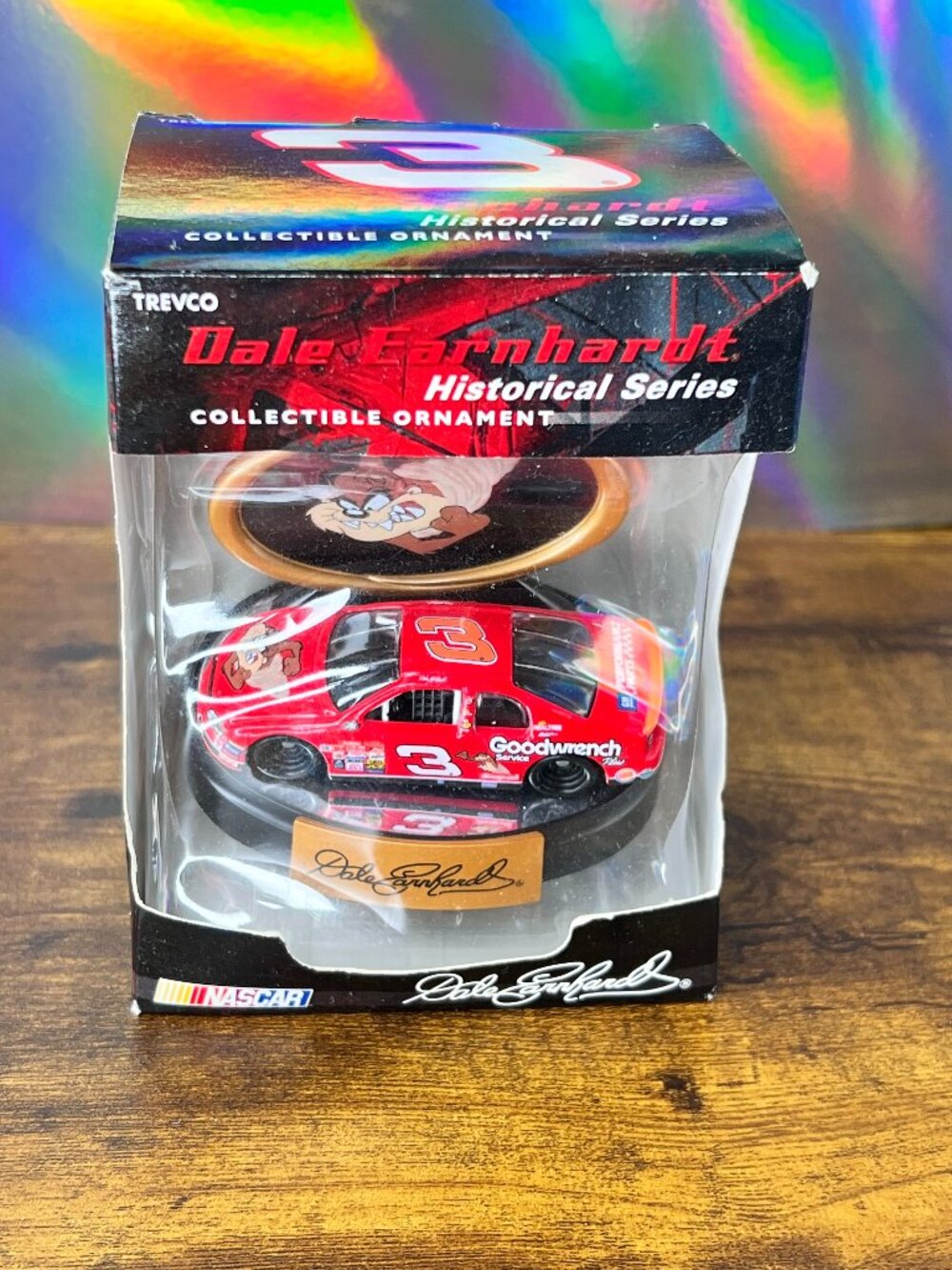 Dale Earnhardt Christmas Ornament 3 Historical Series NASCAR Taz Tasmanian Devil